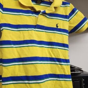 Polo by Ralph Lauren Kids Yellow and Blue Striped Polo